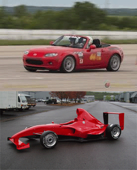 SCCA Autocross car (top) and Stohr F1000 formula car (bottom)