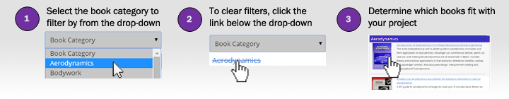 Quickstart learning books filter instructions